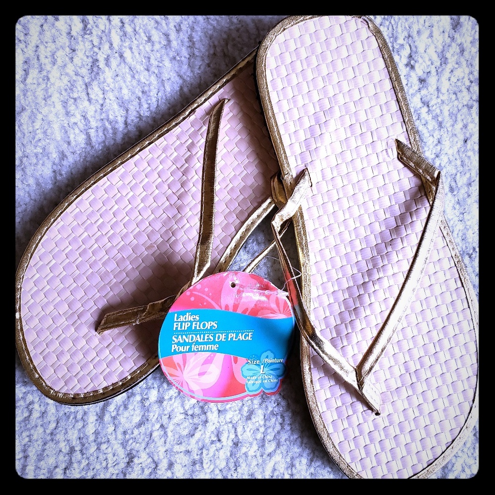 Gold Flip Flops